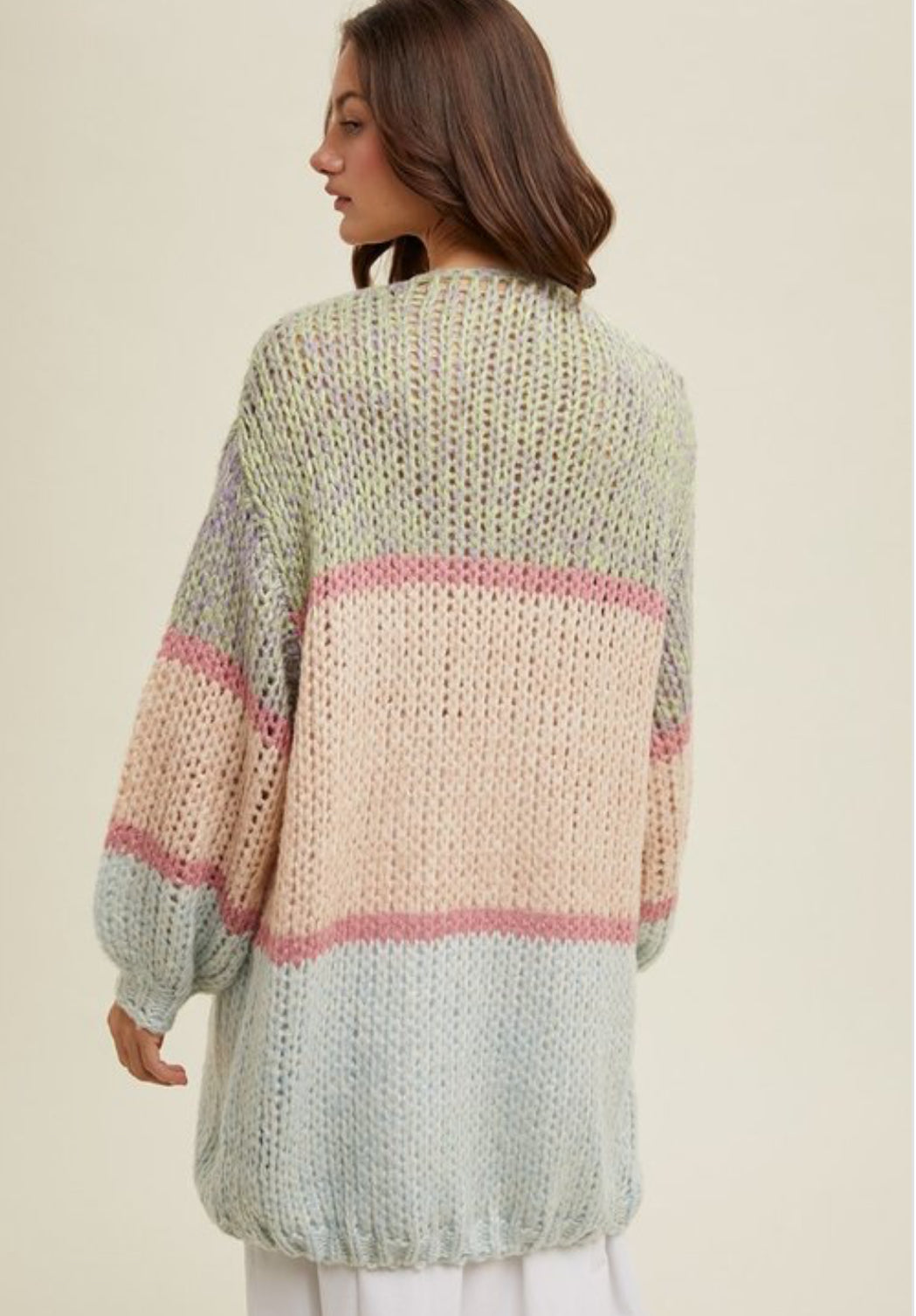 Chunky cardigan sweater