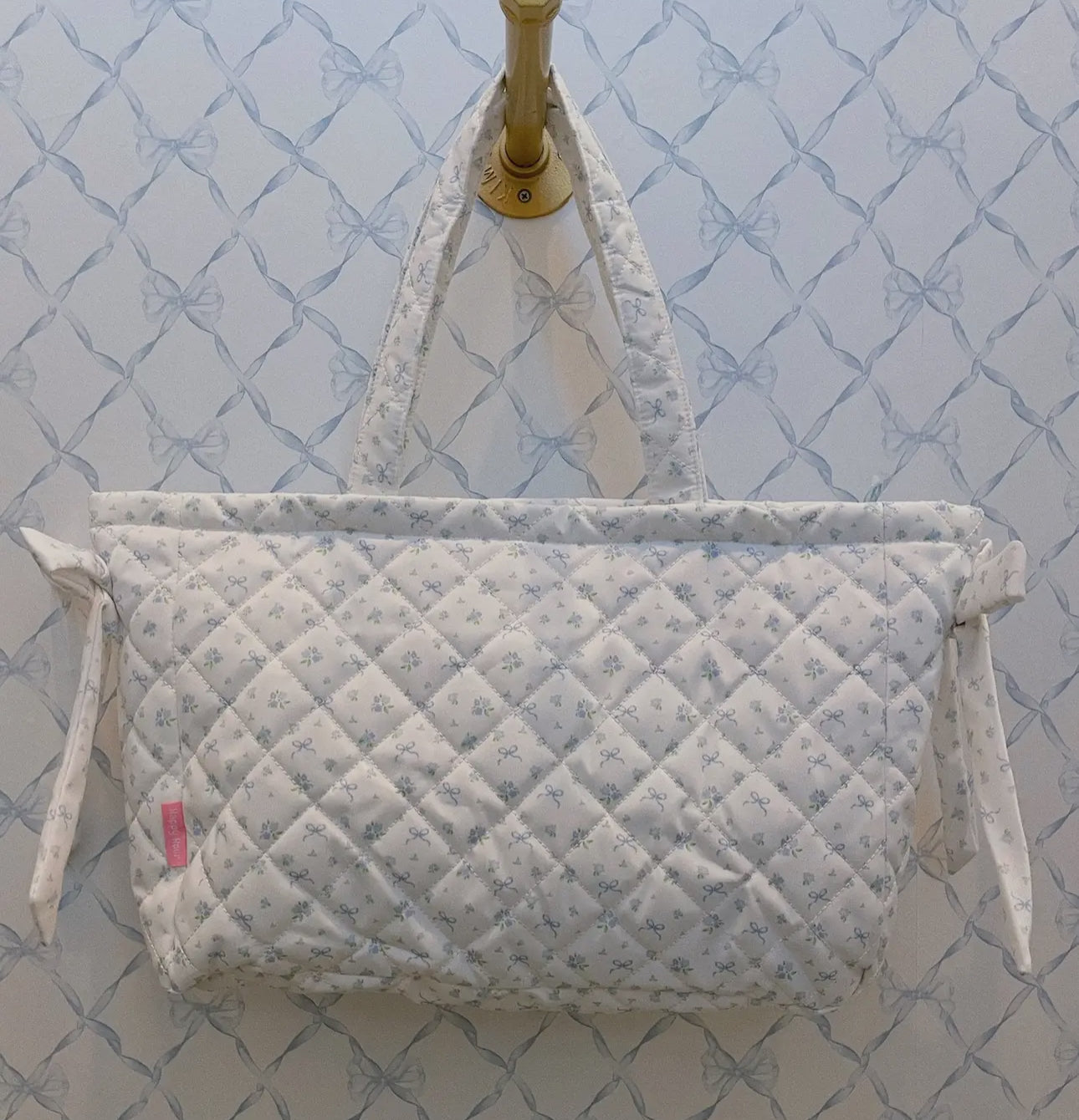 Blueberry Bow Tote Bag