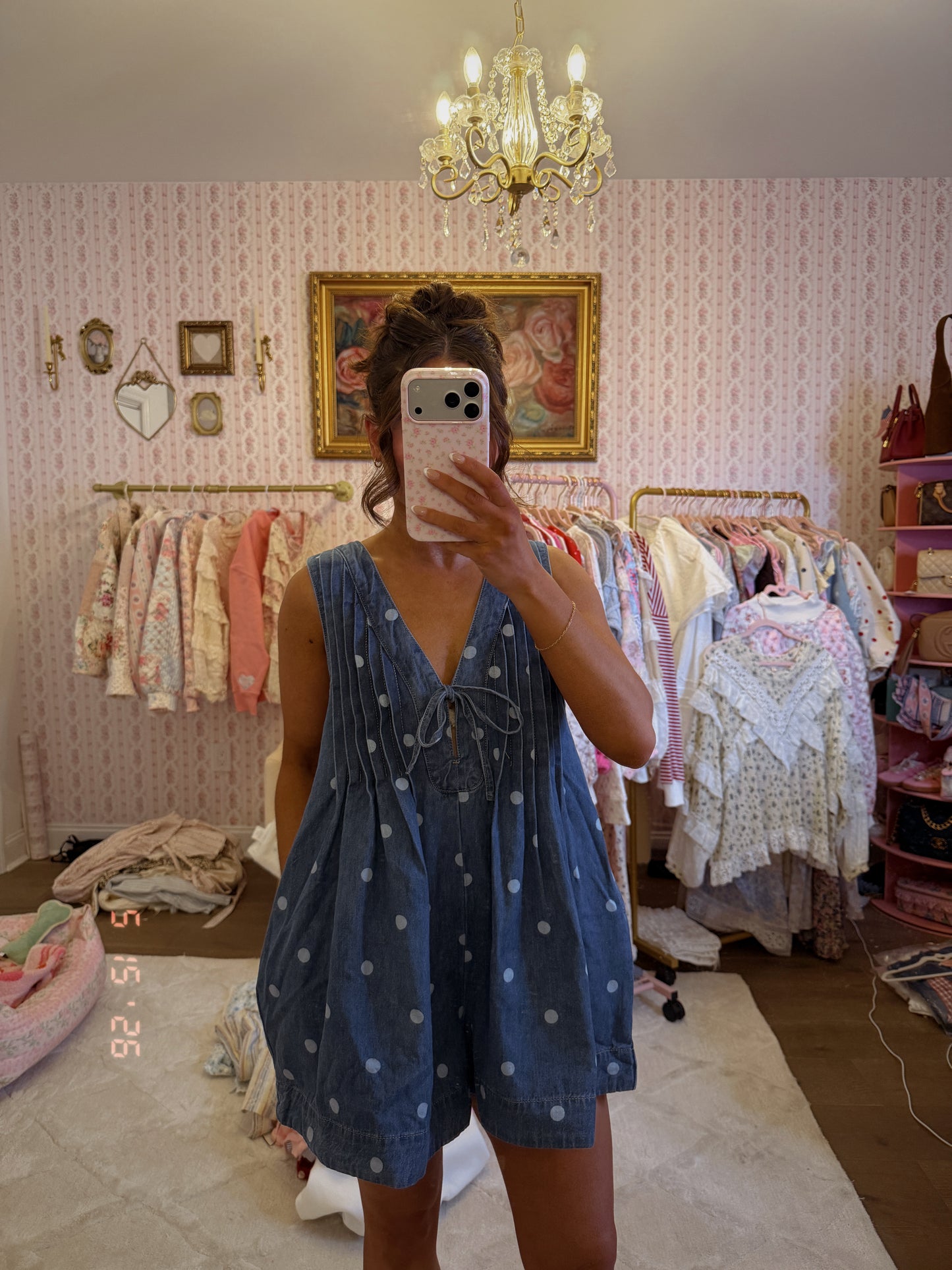 Denim Dots Summer Romper (can’t restock)