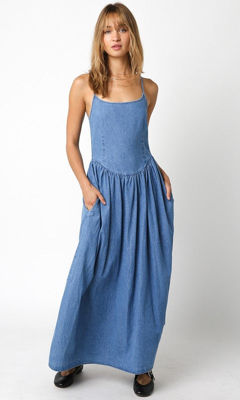 Olivia Drop Waist Maxi Dress