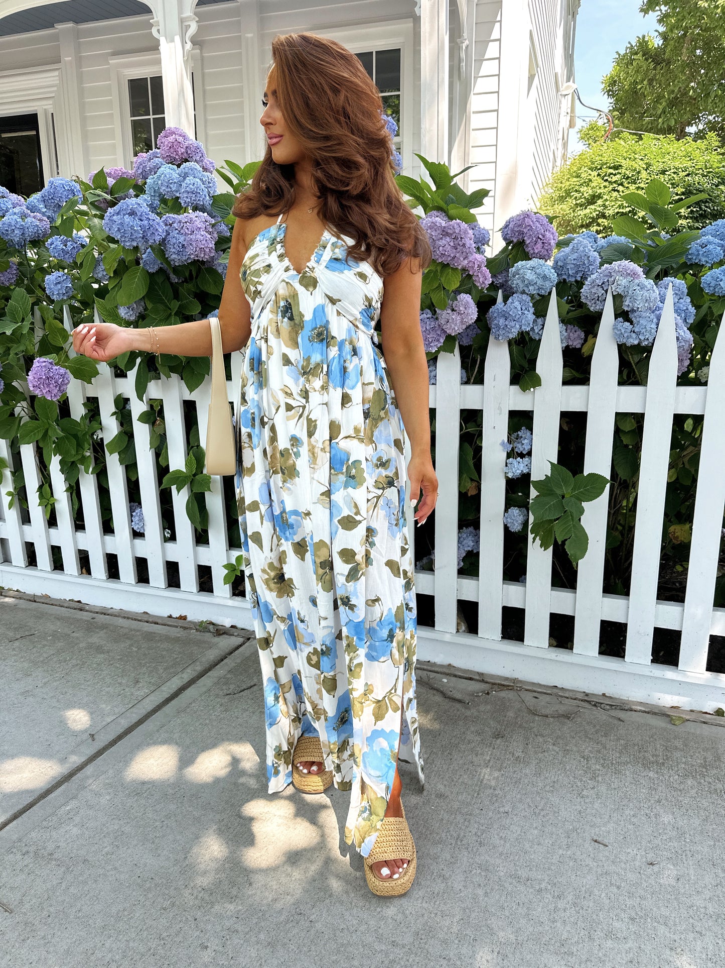 The Lynne Floral Halter Maxi