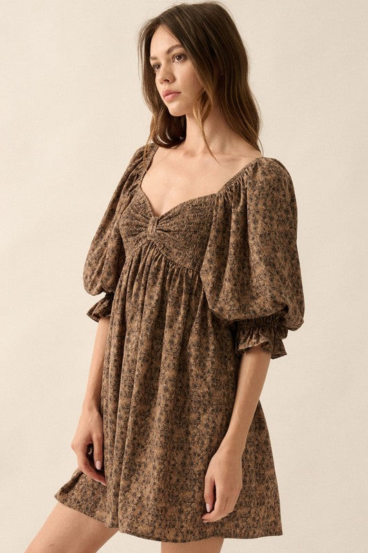 Pre-FALL Oak puff sleeve mini