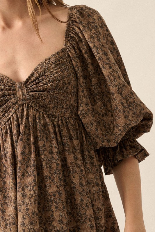 Pre-FALL Oak puff sleeve mini