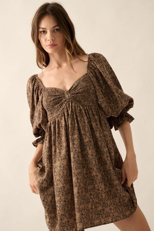 Pre-FALL Oak puff sleeve mini