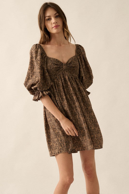 Pre-FALL Oak puff sleeve mini