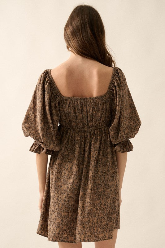 Pre-FALL Oak puff sleeve mini