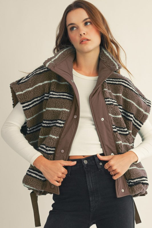 Mocha Cocoa Sherpa Vest DOORBUSTER