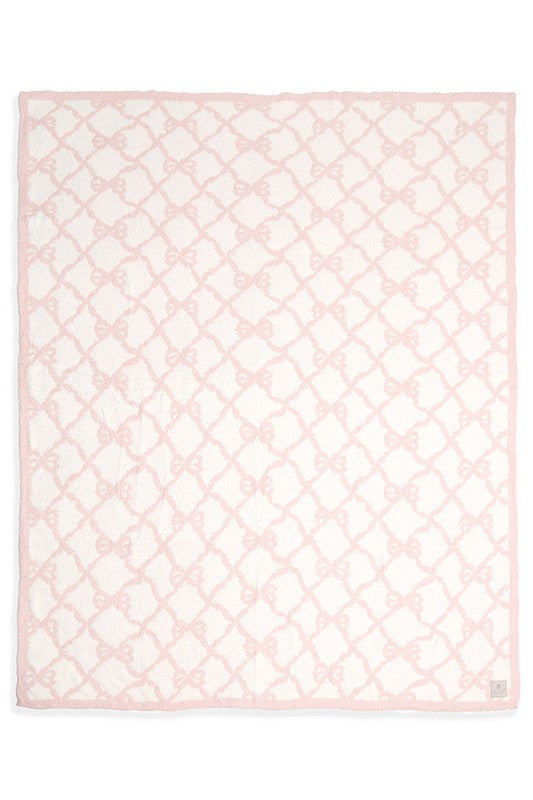 Blush Bow Blanket