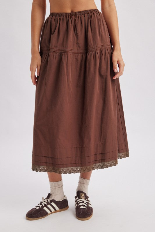 Cocoa Coconut Midi Skirt