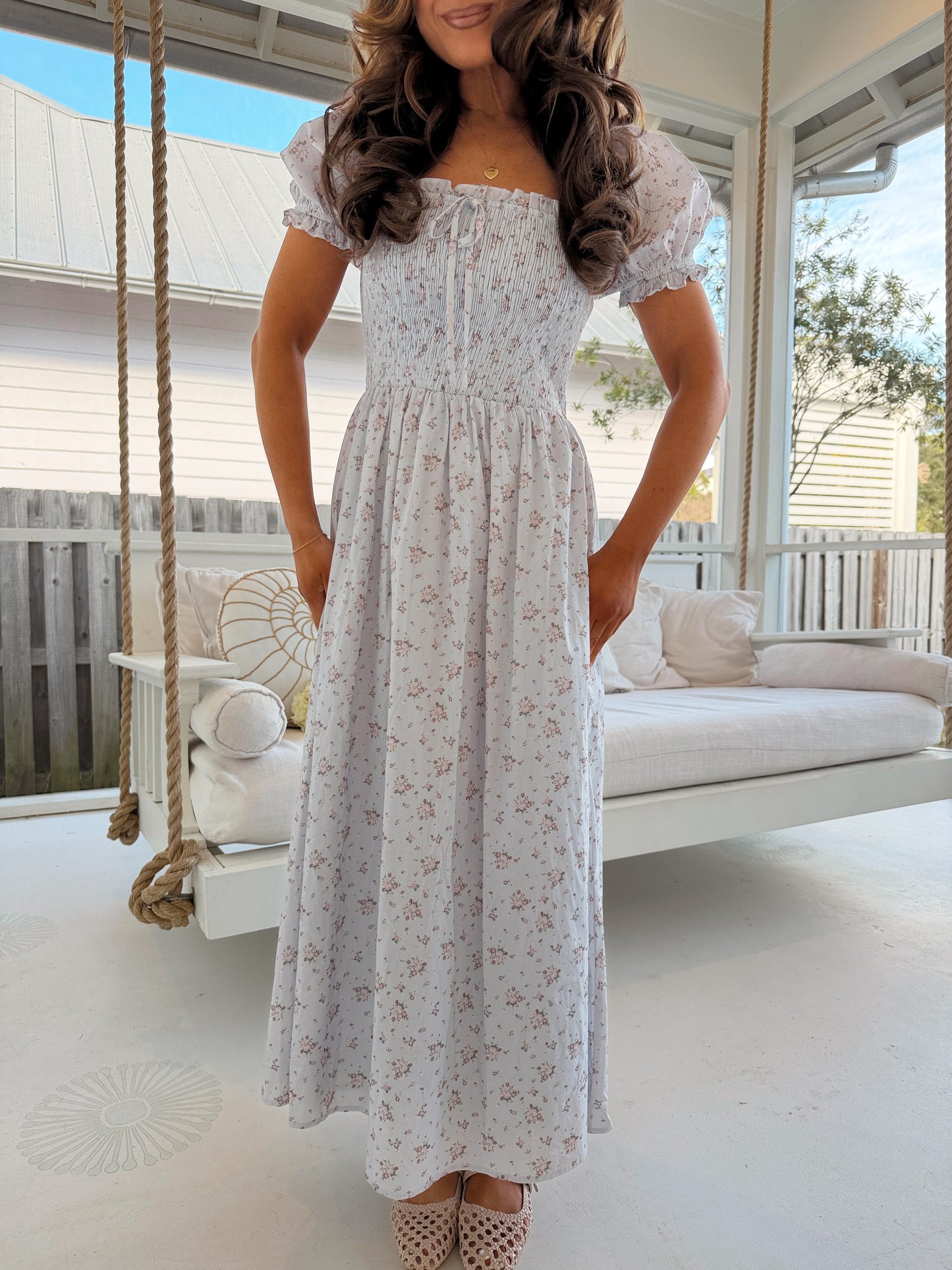 Seacrest Midi Floral Midi Dress