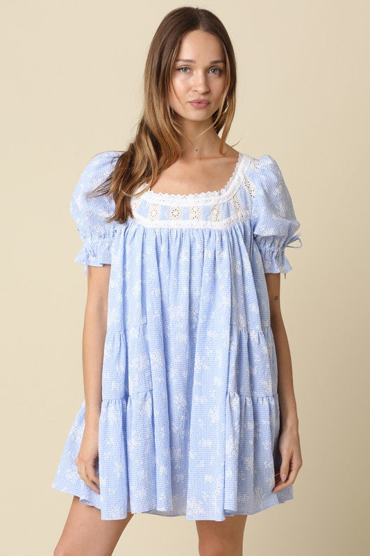 Hamptons Hydrangeas Mini Dress