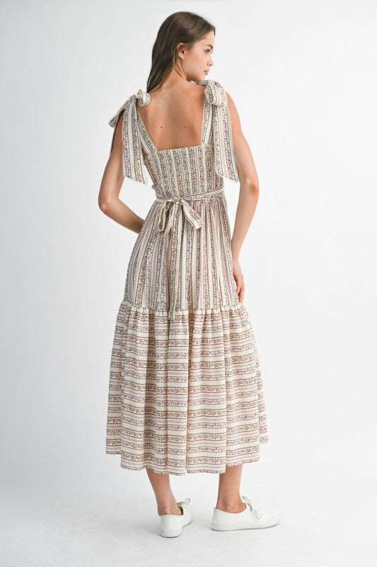 Blushing Roses Midi Dress