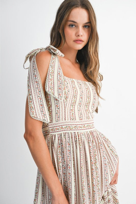 Blushing Roses Midi Dress