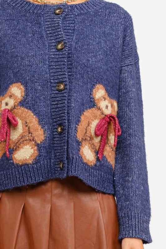 Teddy Bear Cardigan Navy 🧸 PRE-ORDER