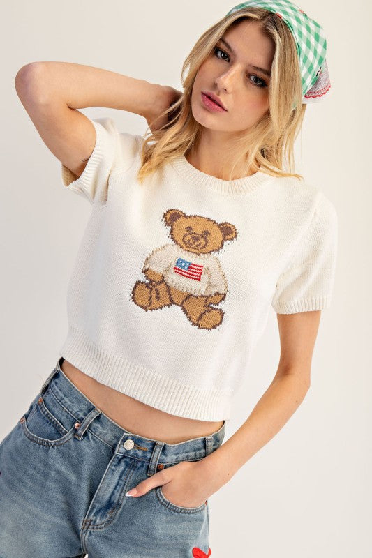 The Ralph Crewneck Short Sleeve Vintage Sweater