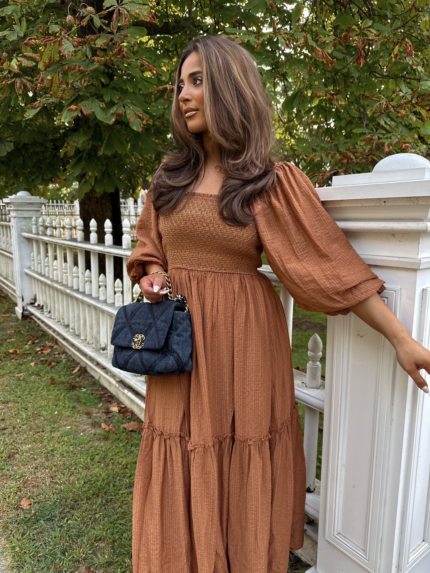 Pumpkin Spice Midi Dress