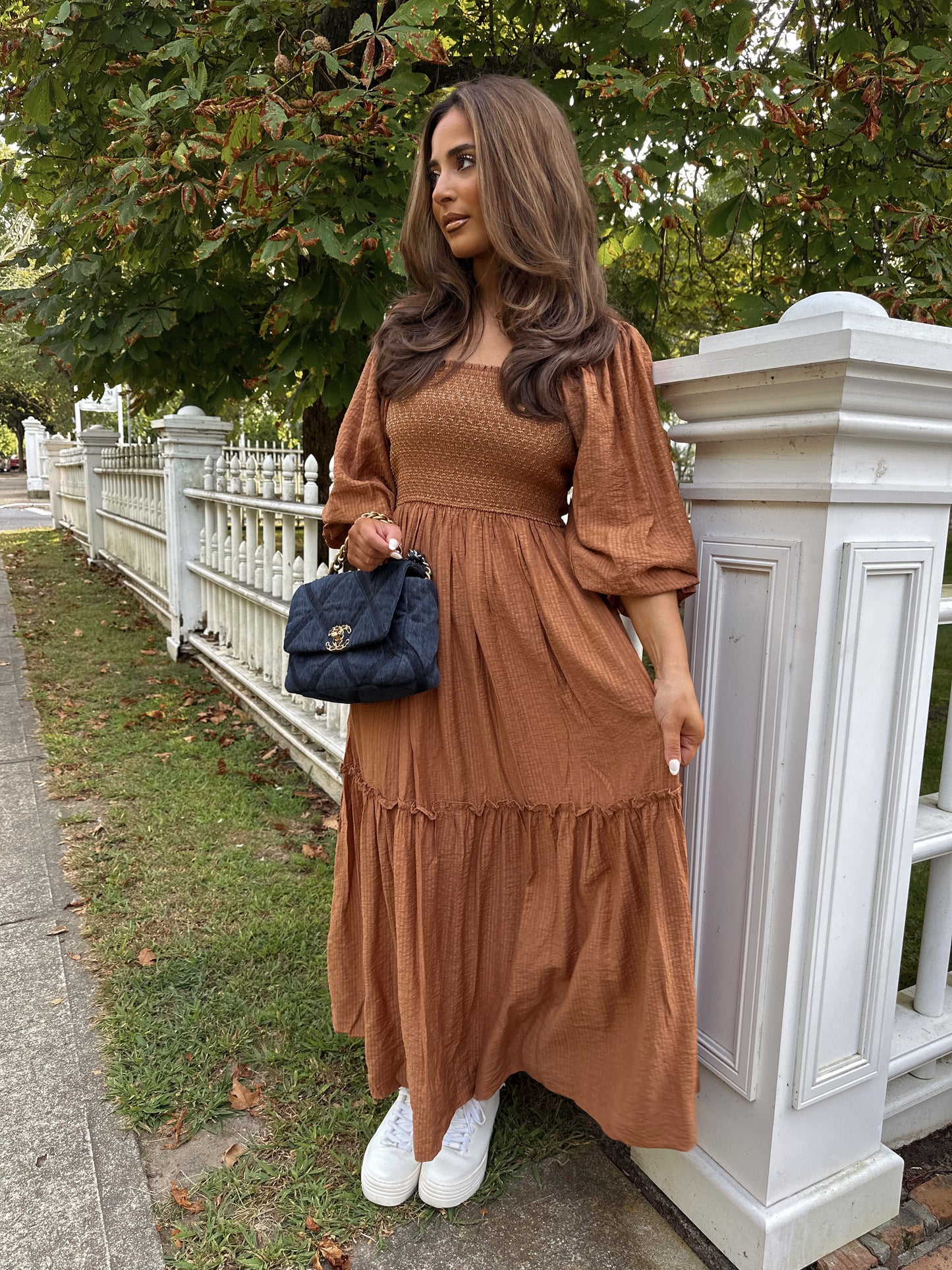 Pumpkin Spice Midi Dress