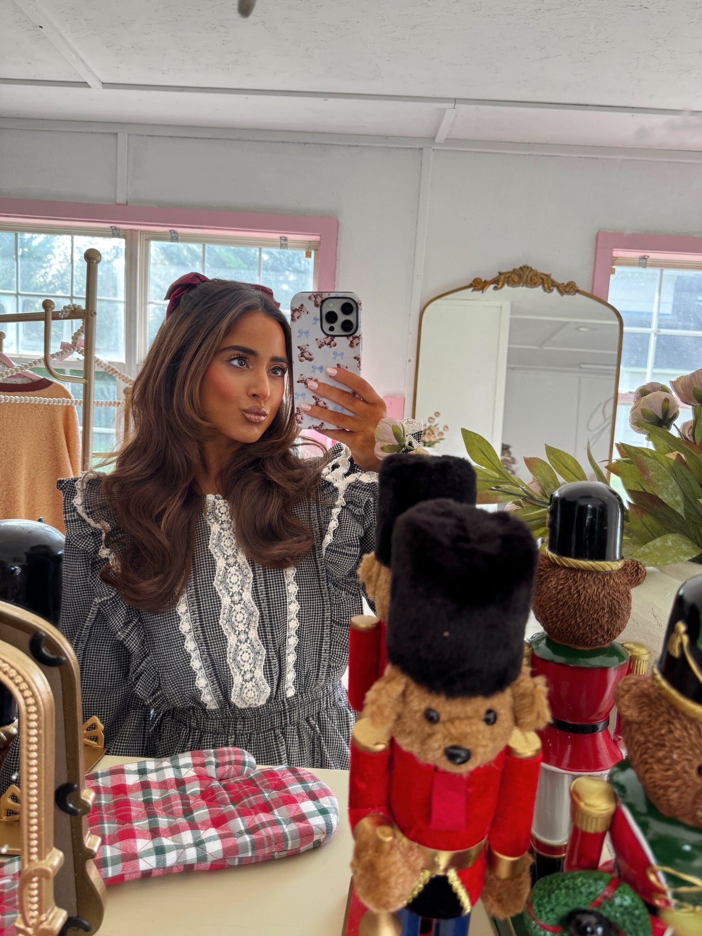 Vintage North Pole Gingham Dress