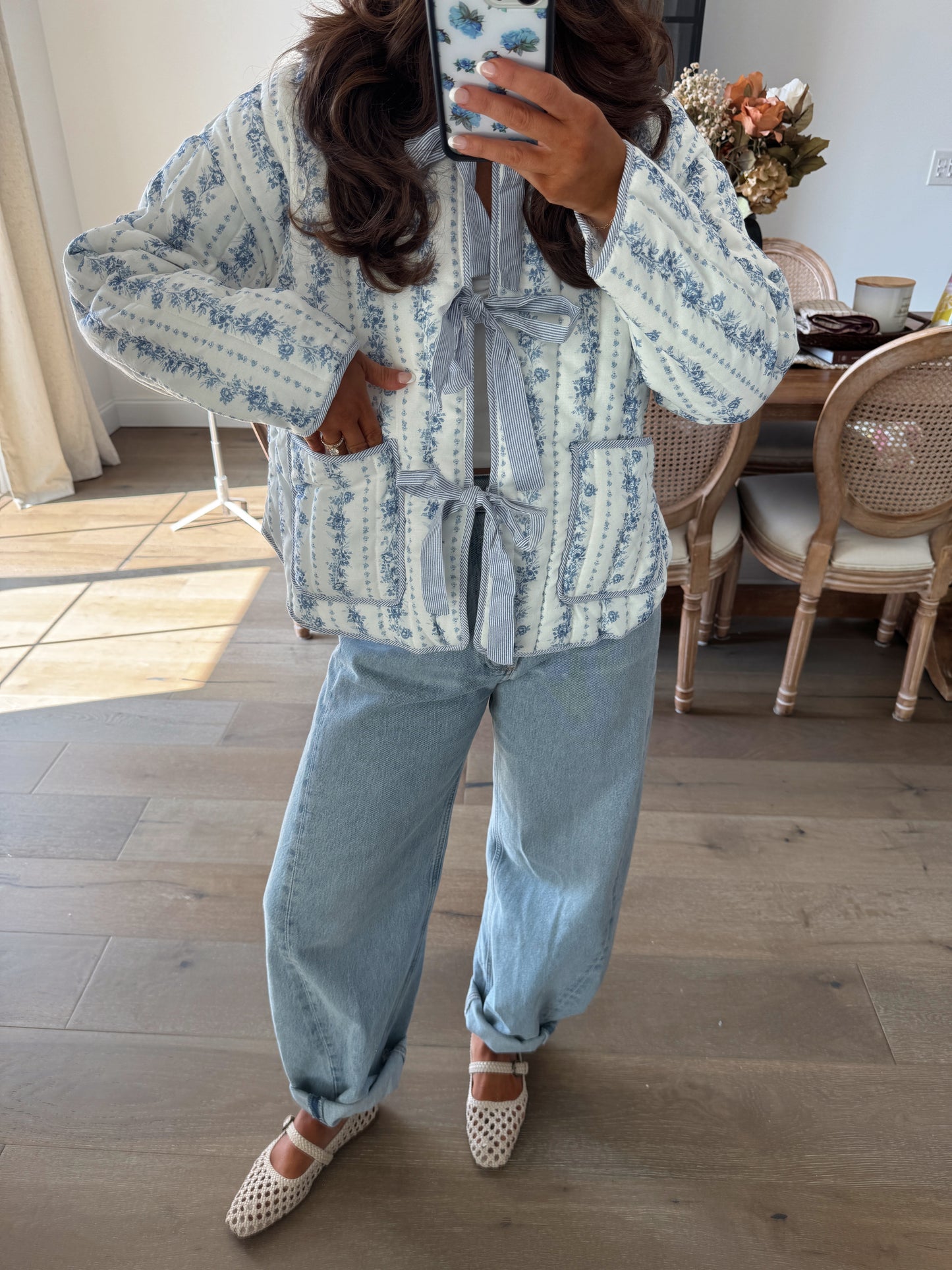 Denim Bunch Of Berries Shabby Chic Jacket