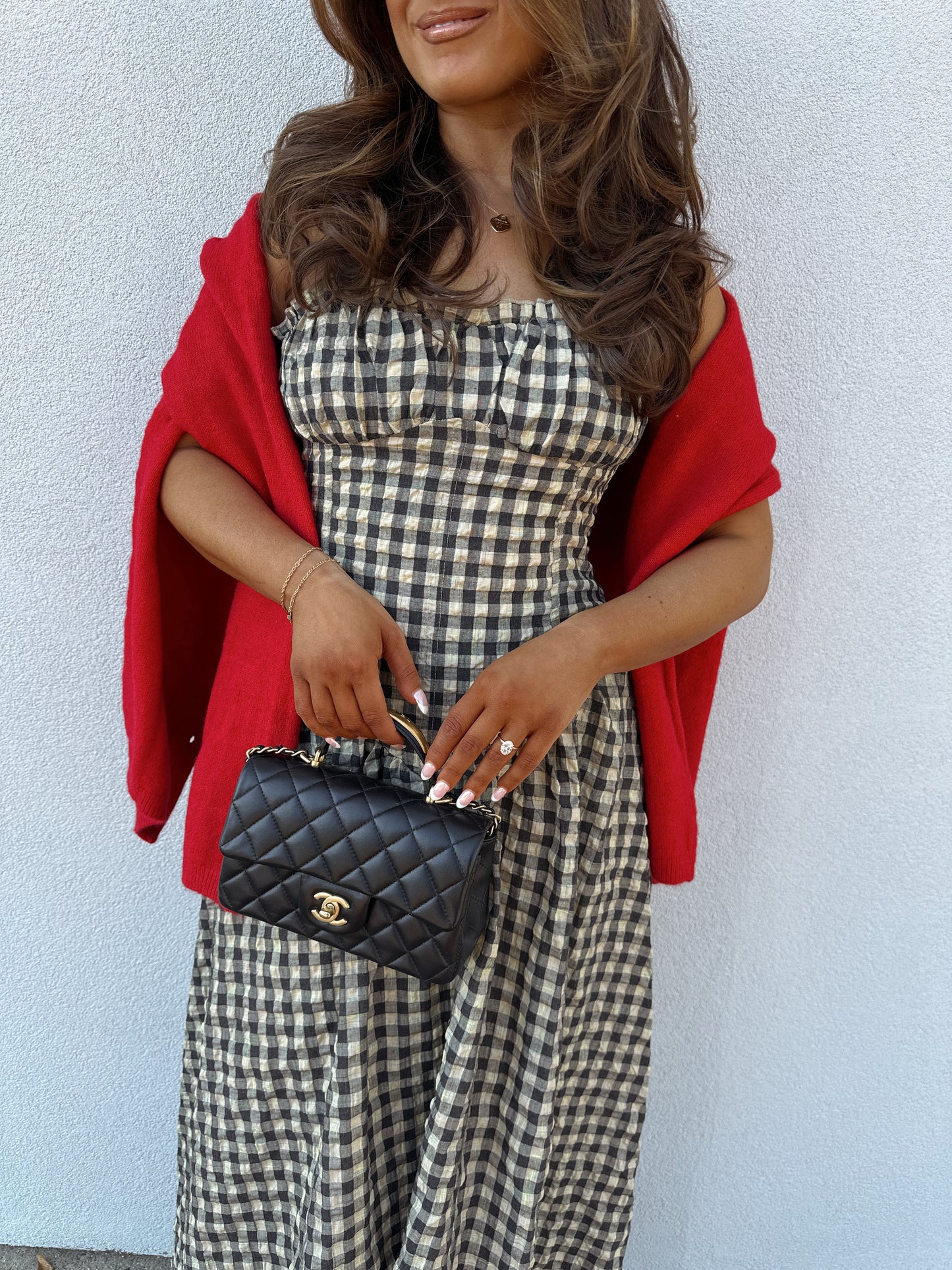 Gingham Drop Waist Dress