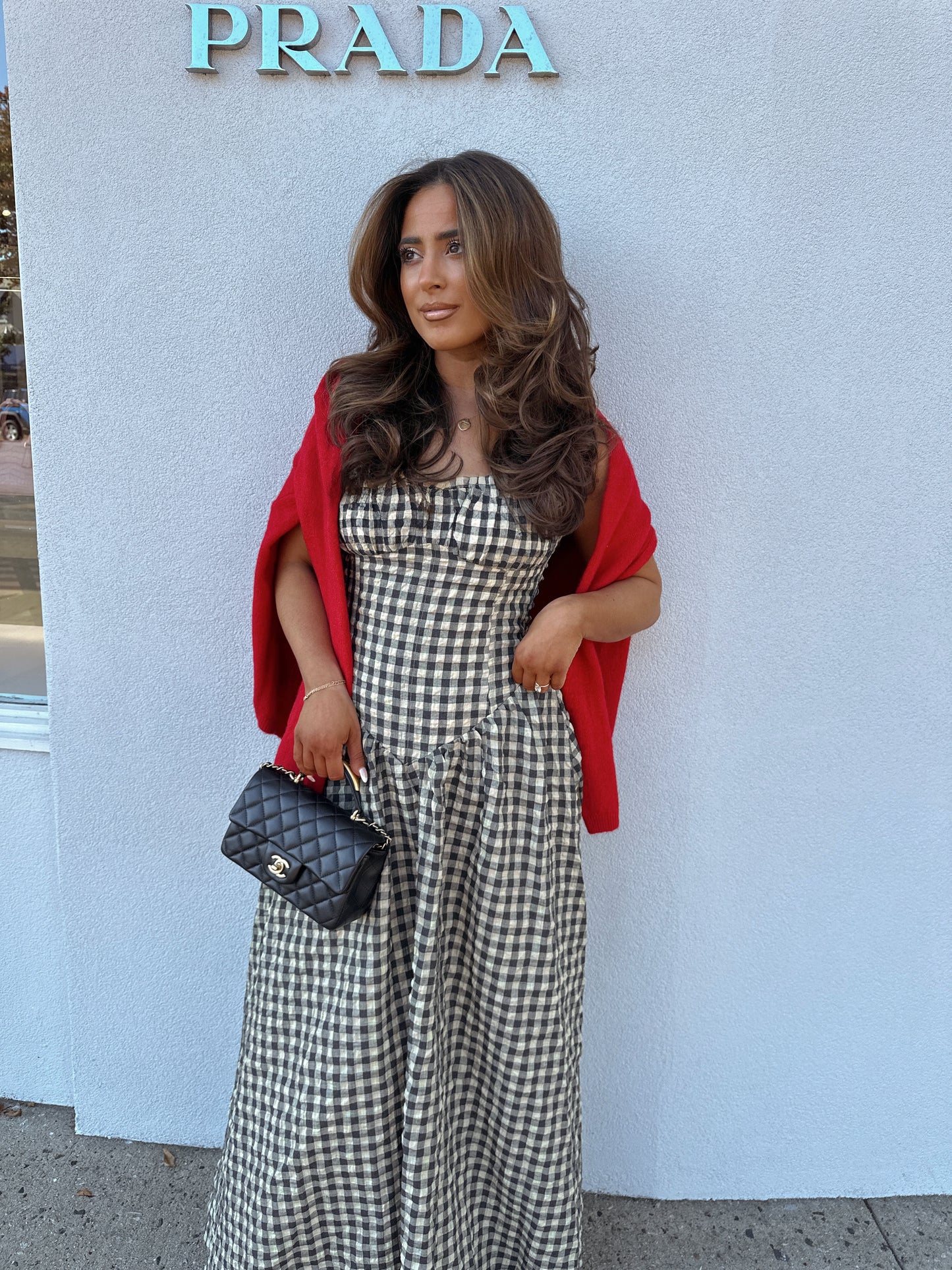 Gingham Drop Waist Dress