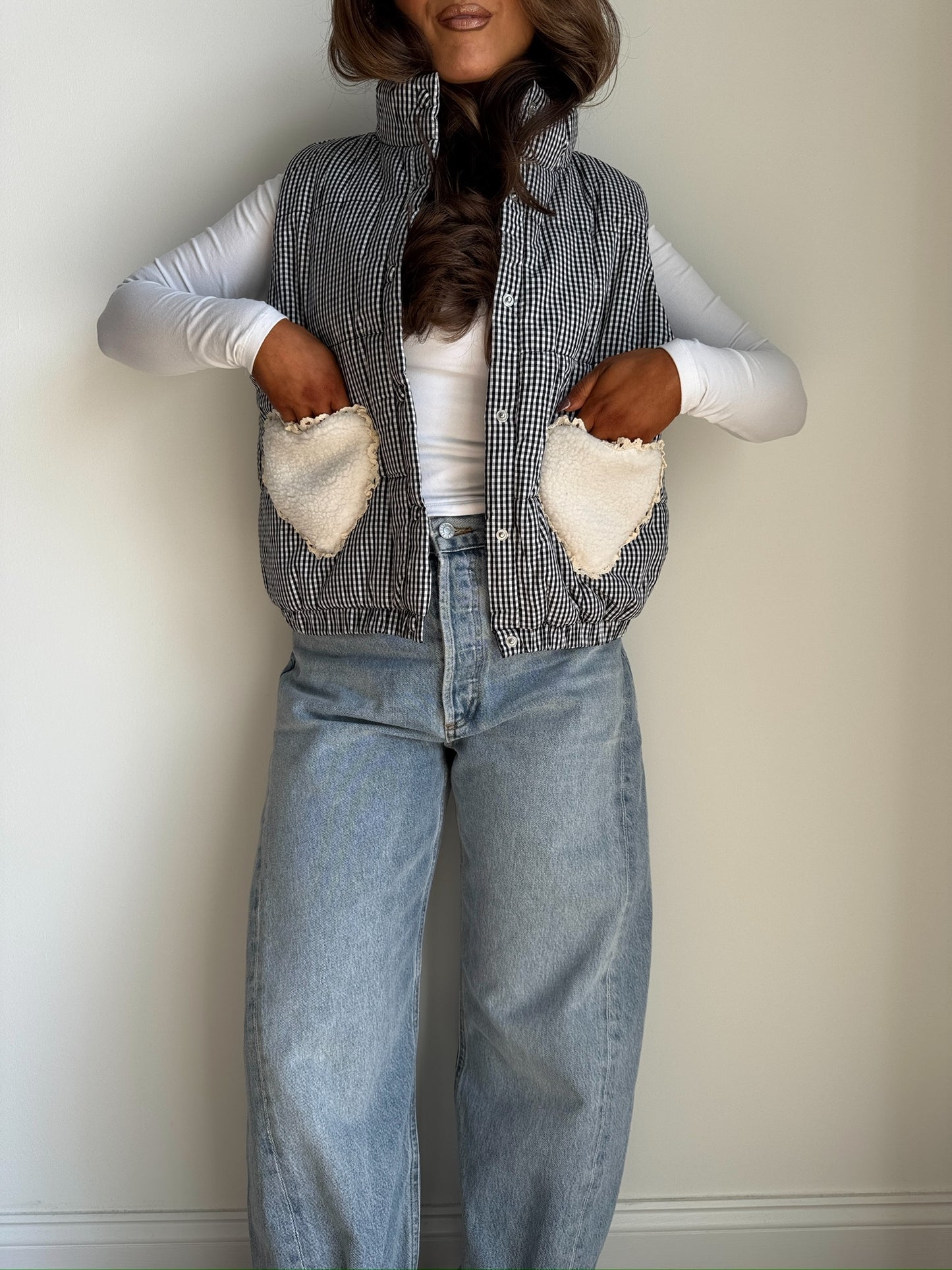 With All My Heart Gingham Vest