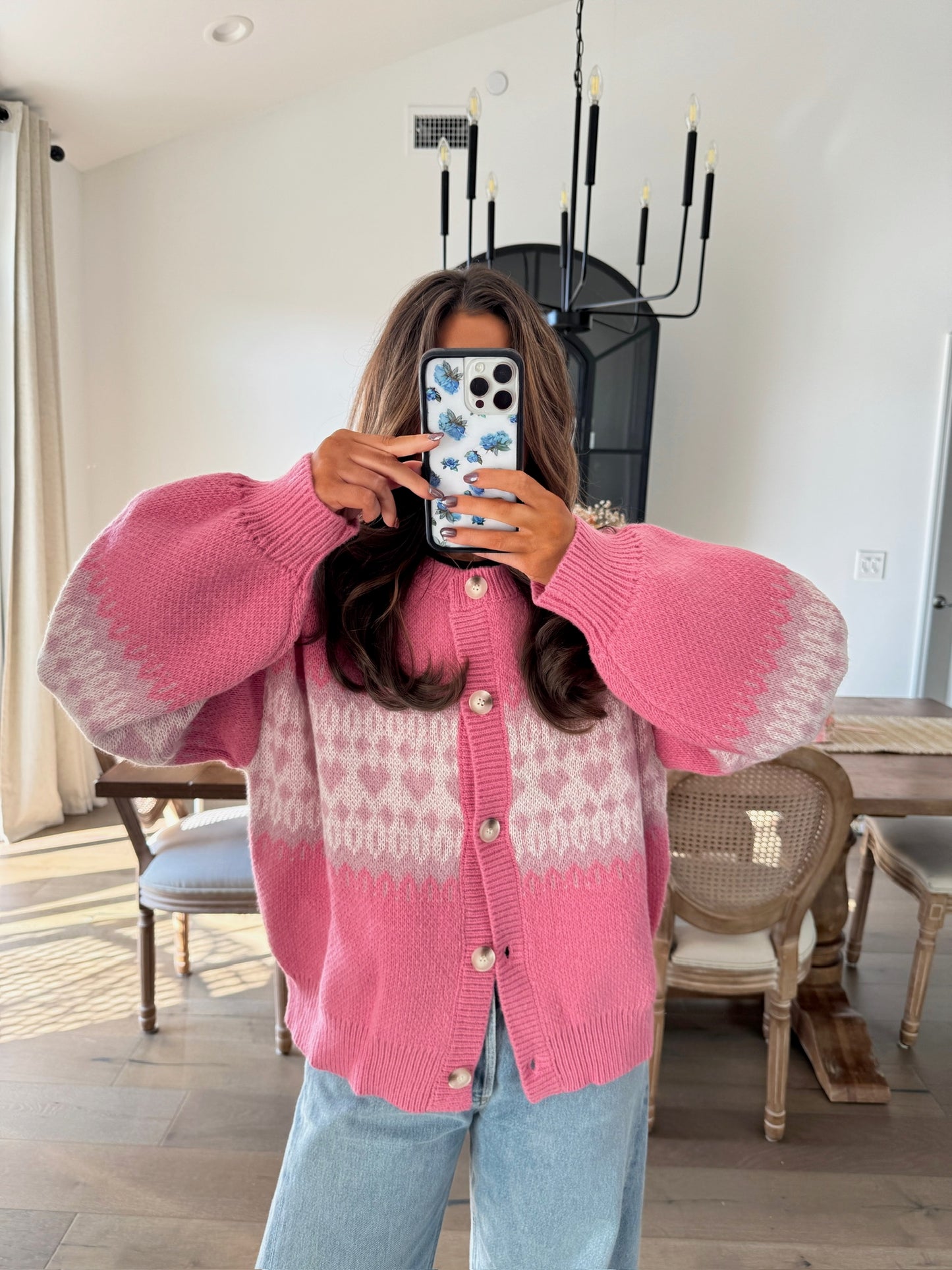 Cozy in Pink Cardigan