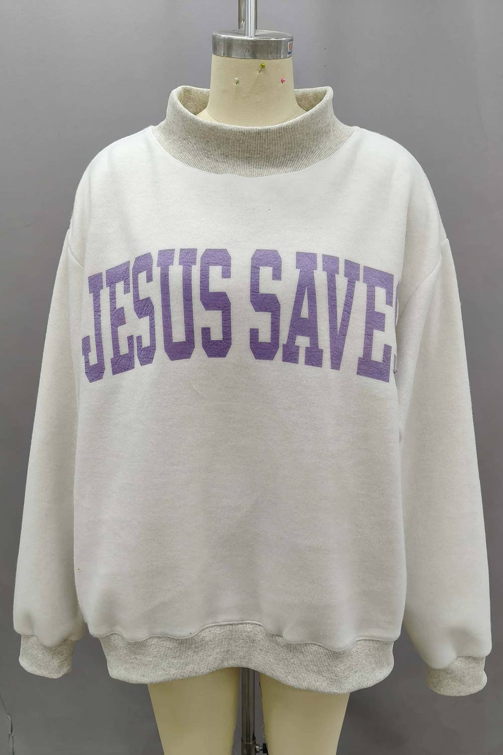Jesus Saves Mockneck Lilac