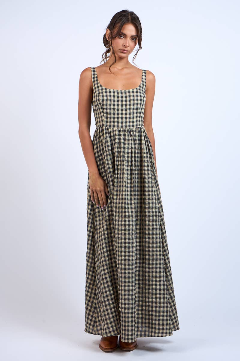 Fallin Gingham MAXI DRESS