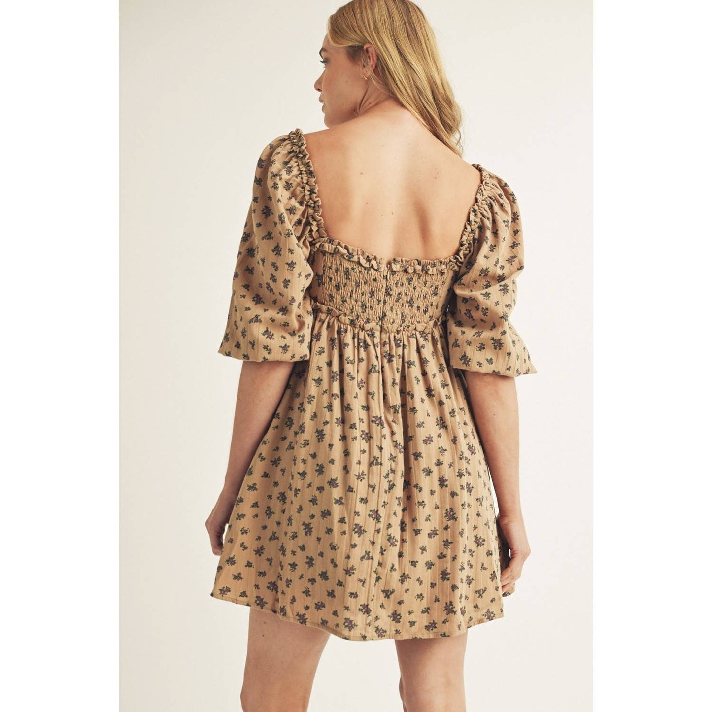 Prairie BOUQUET RUFFLED BABY DOLL MINI DRESS