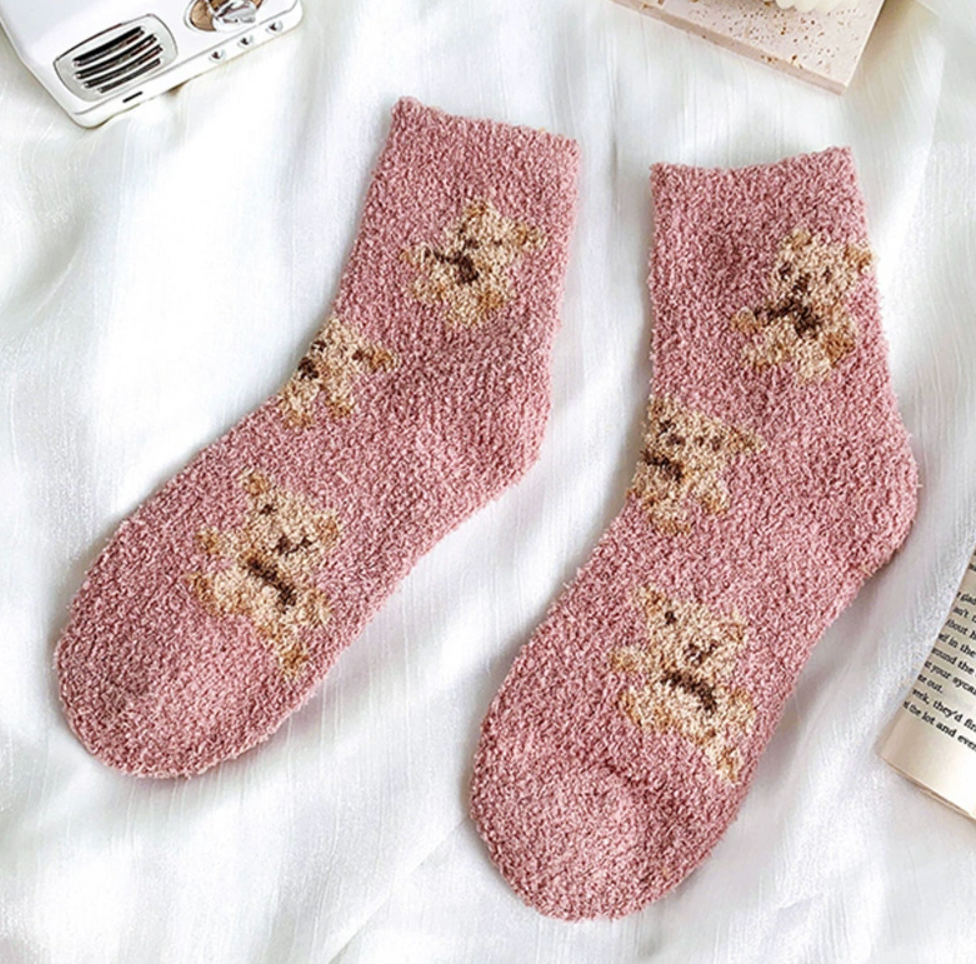 Teddy Cozy Fuzzy Socks