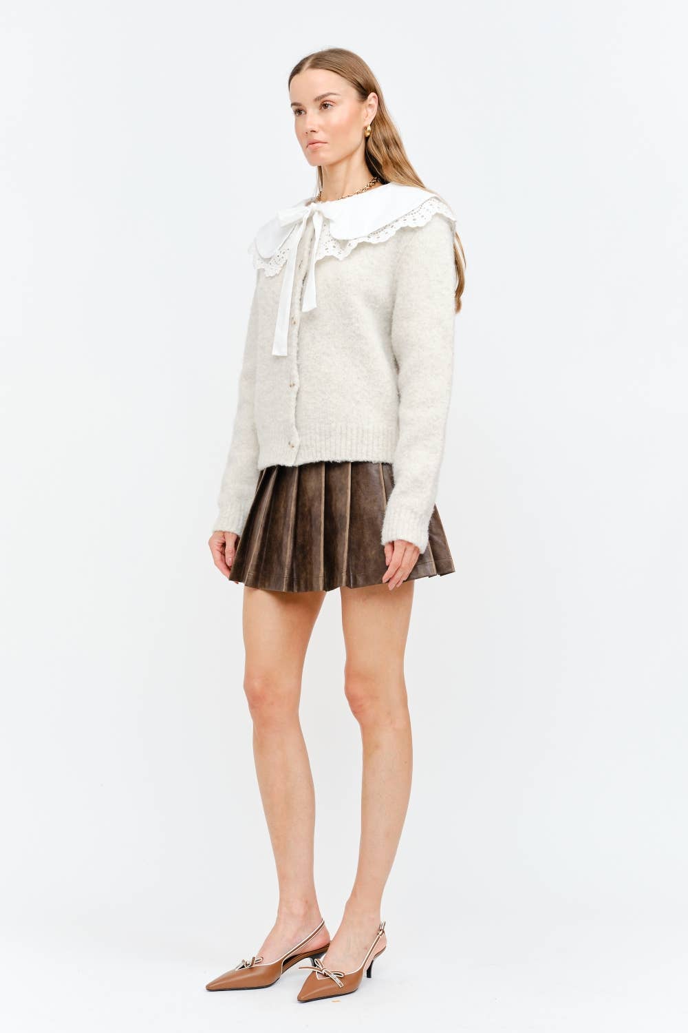 Clara Vintage Lace Pullover Sweater