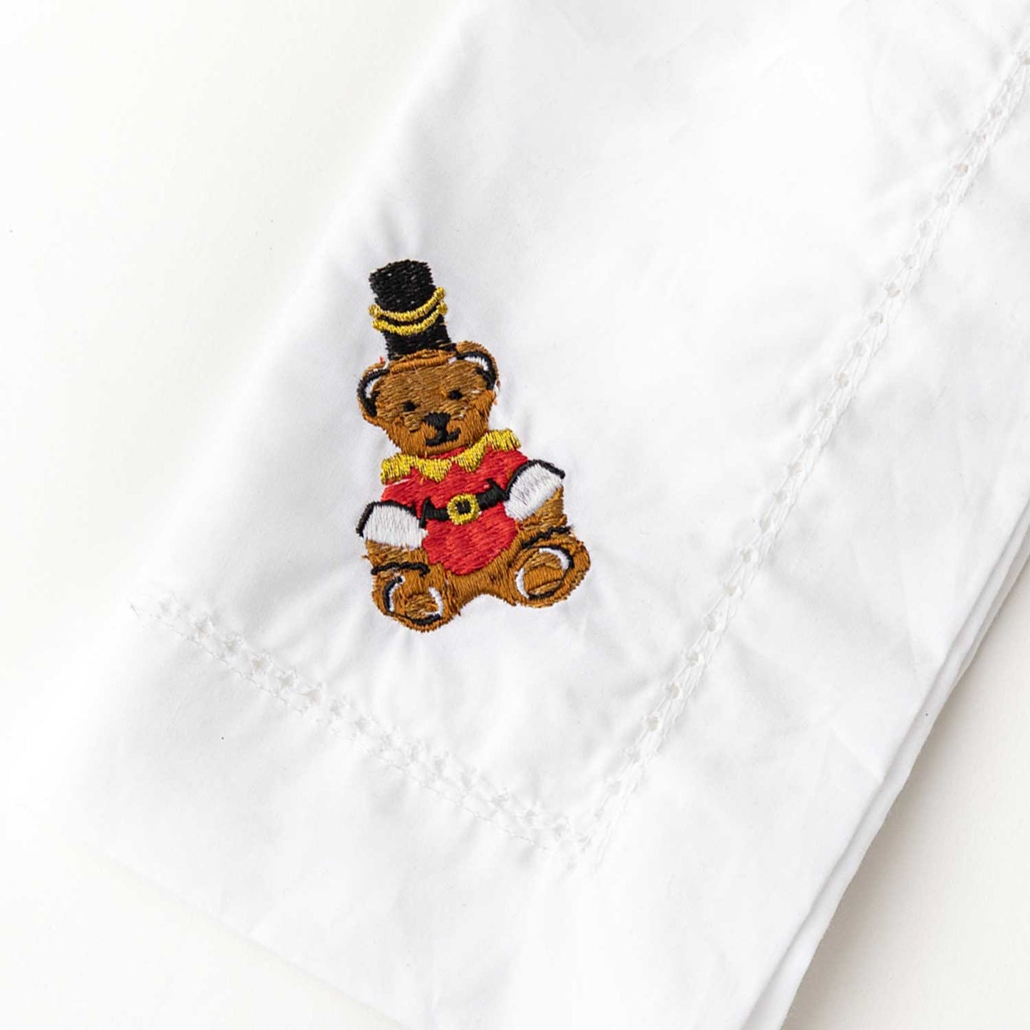 Teddy Bear Embroidered Dinner Napkin