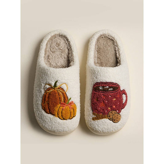 Pumpkin Spice Fleece Slippers