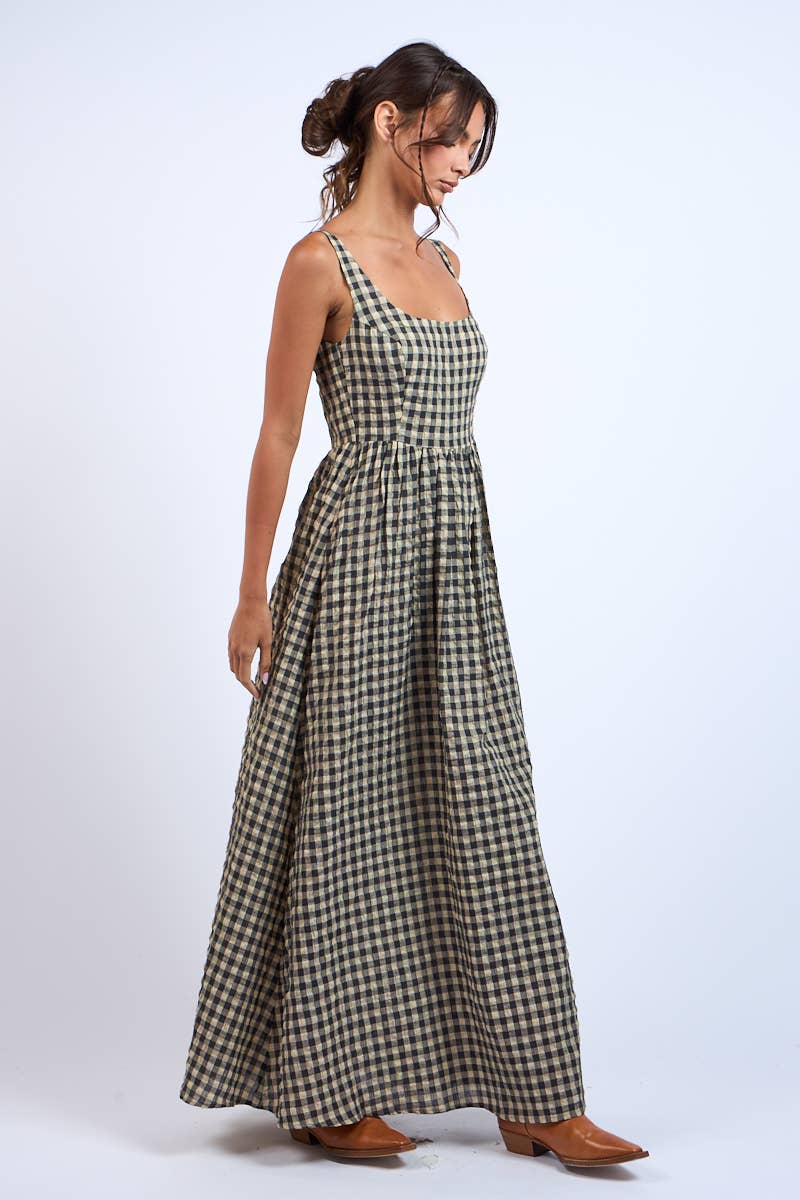 Fallin Gingham MAXI DRESS