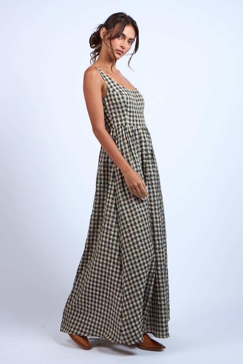 Fallin Gingham MAXI DRESS