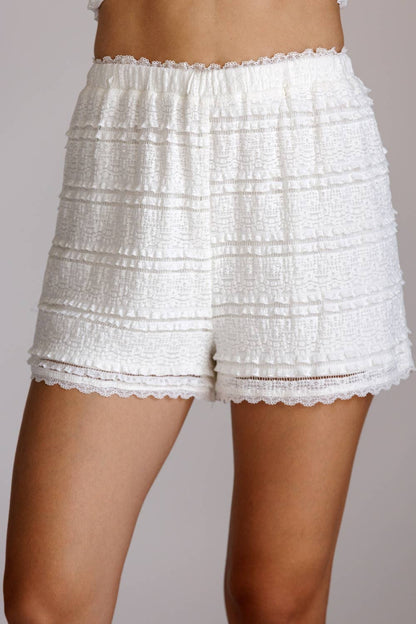 RUFFLE LACE SHORTS