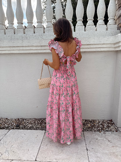 Palm Beach Elegance Ruffled Dress