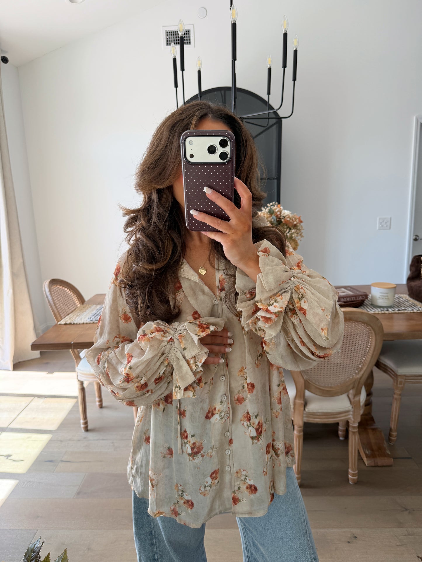 Wildflower Cottage Bloom Blouse (Cream) RESTOCK
