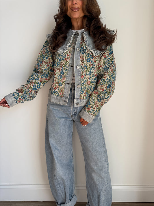 Cottage Ruffle Denim Jacket