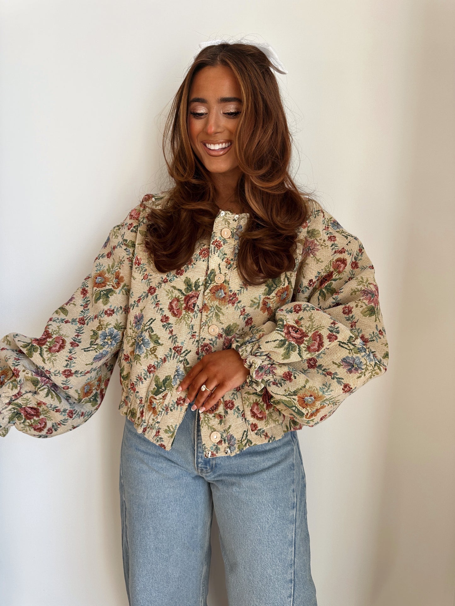 Princess Petals Floral Jacquard Jacket (pre-order)