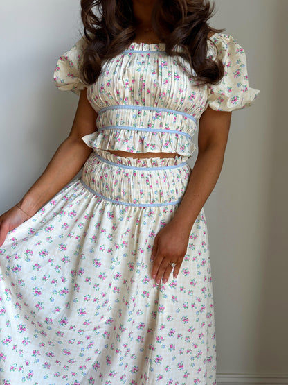 Thumbelina Floral Skirt Set