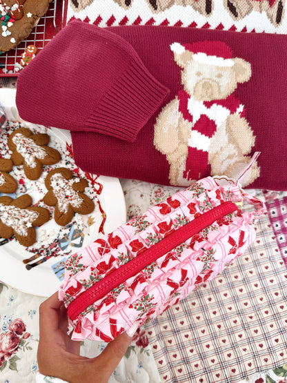 Quilted Cosmetic Pouch-Oh So Merry