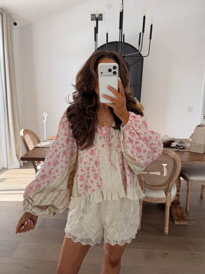 Pink Paradise Floral Top