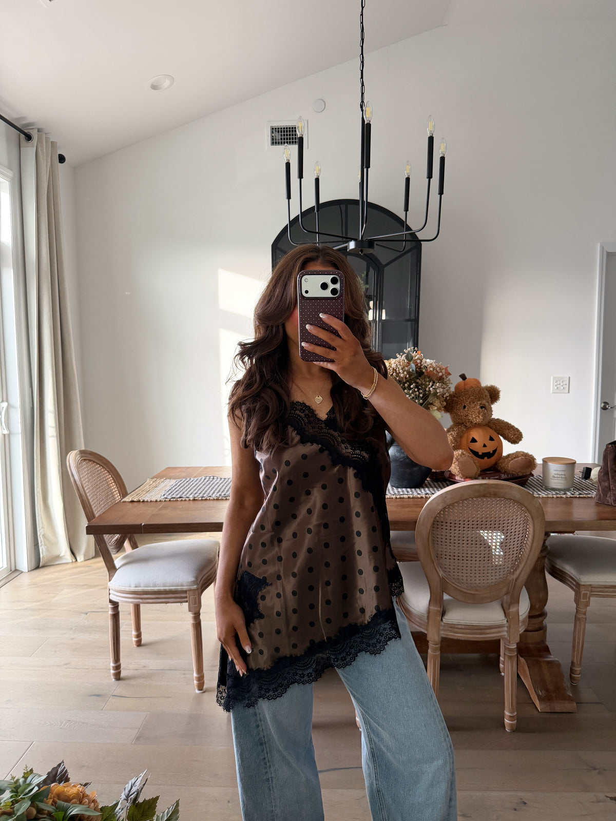Mocha Chip Lace Tank