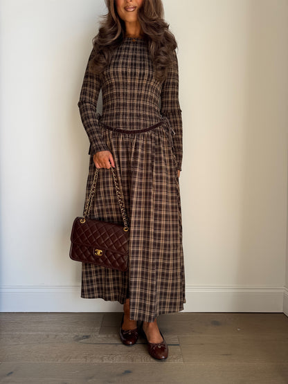 The Blair Midi Plaid Dress PRE ORDER ADDED OCTOBER