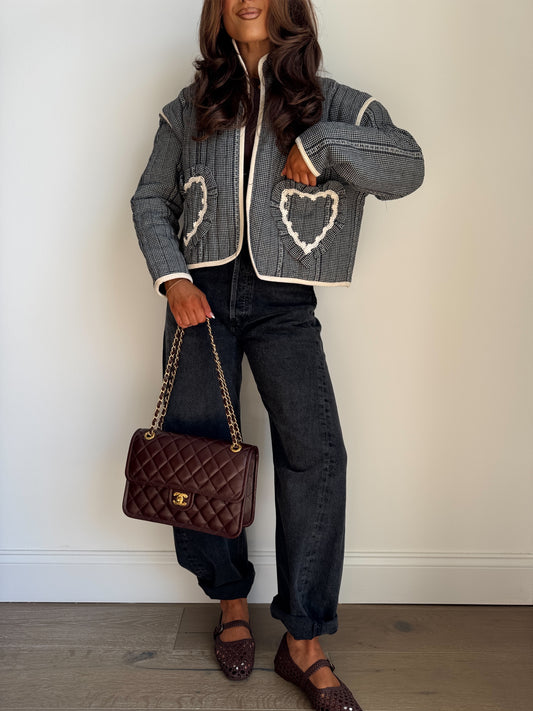 Gingham & Hearts Cookies & Cream Jacket
