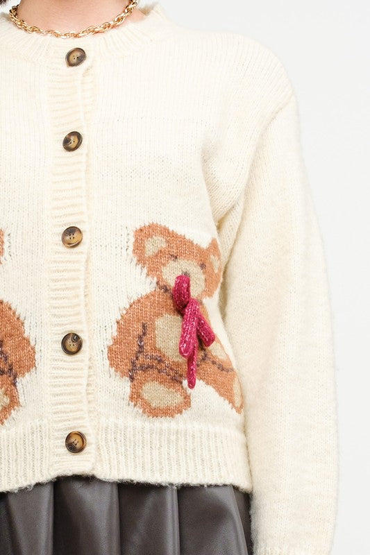 TEDDY BEAR CARDIGAN HOLIDAY LIMITED EDITION 🧸🤍 PRE-Order