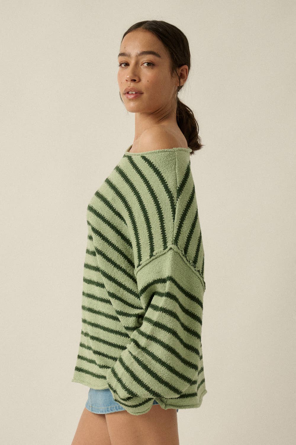 Cali Textured Knit Oversized Sweater