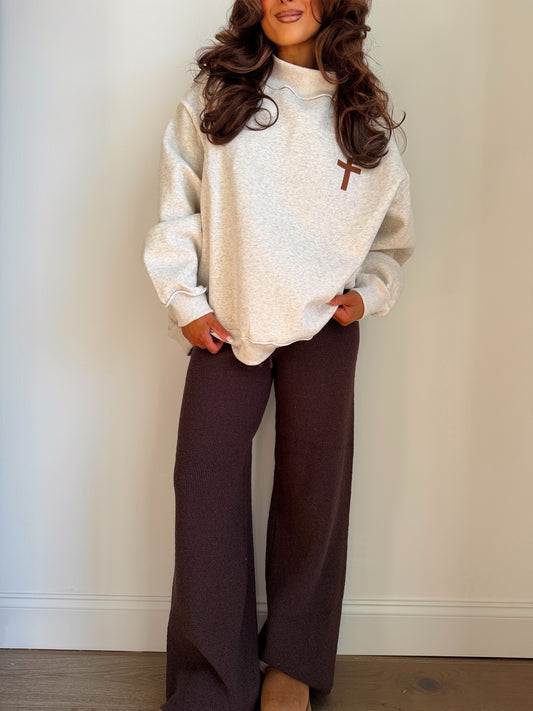 Hot Cocoa Knit Drawstring Sweater Pants